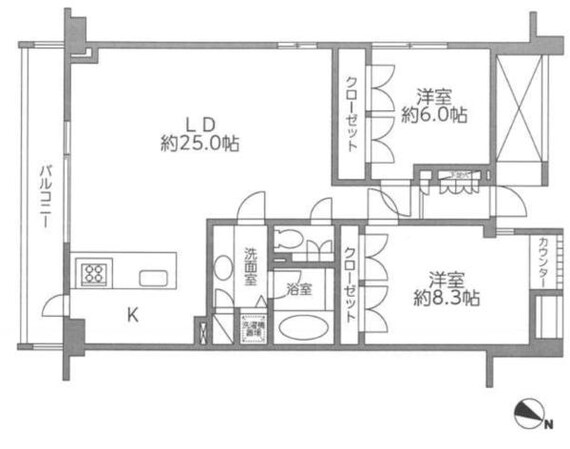 レジディア北新宿の物件間取画像